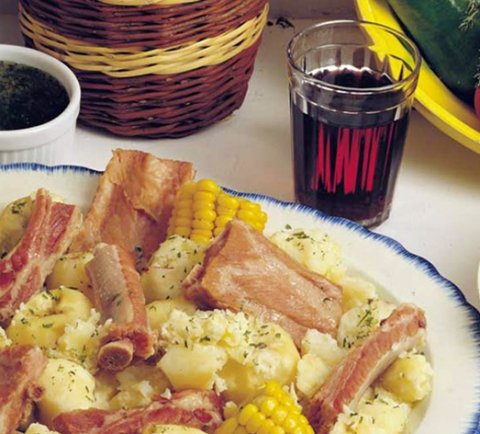 Papas y costillas