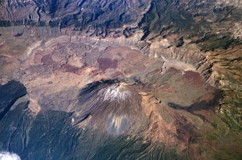 La Caldera de las Cañadas desde la ISS