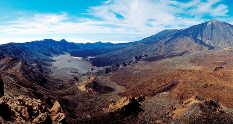 Panorámica del Teide y Las Cañadas desde el Alto de Guajara (2718 msnm)